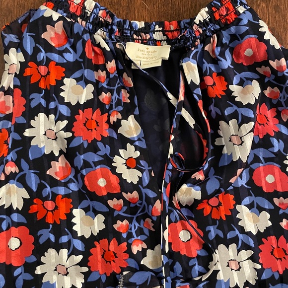 Kate Spade Navy Floral Top - Picture 2 of 3